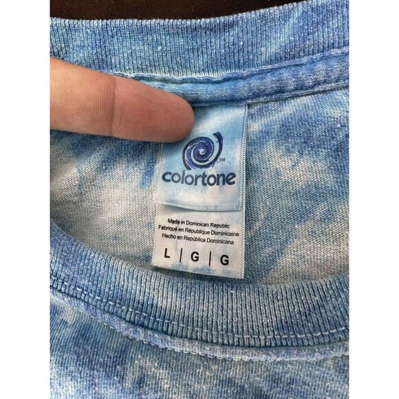 Colortone Good Vibes Conneaut Lake Pennsylvania Tie Dye Graphic T-Shirt Size L - Picture 3 of 4